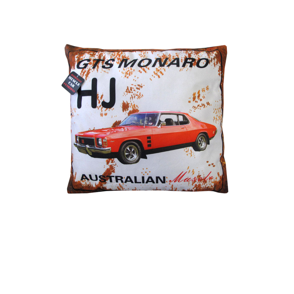 HJ GTS Monaro Retro Muscle Car Cushion in Bold Red