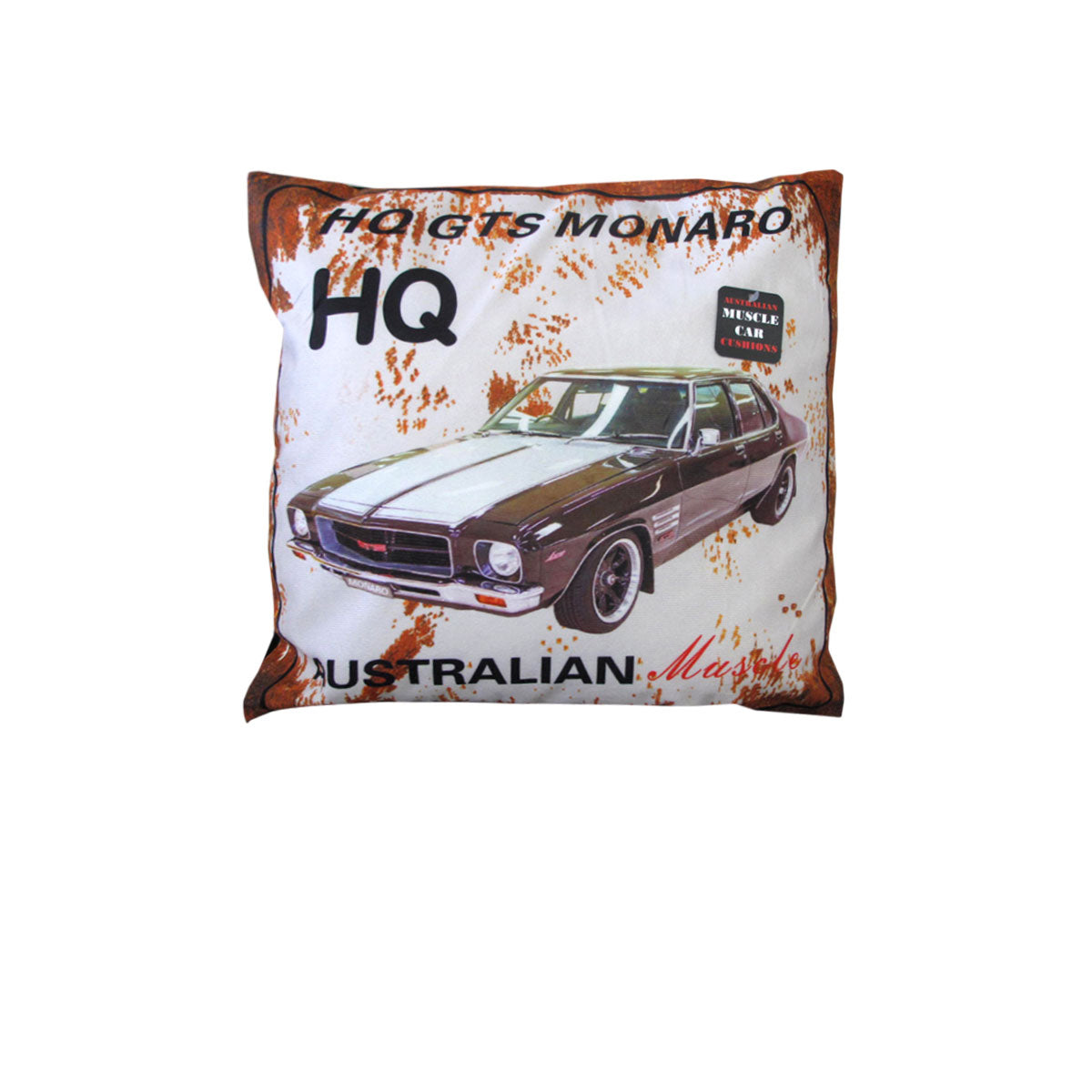 HQ GTS Monaro Grey Australian Muscle Car Cushion - Retro Design 40x40 cm