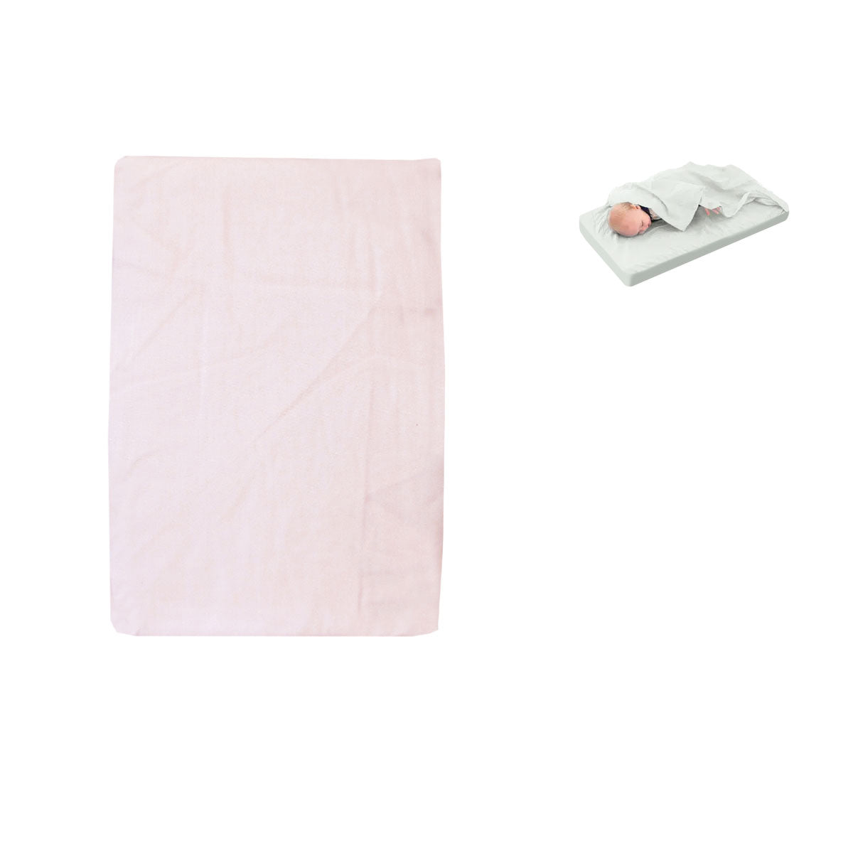 Cozy Baby Pink Bassinet Sheet Set with Integrated Flat Sheet