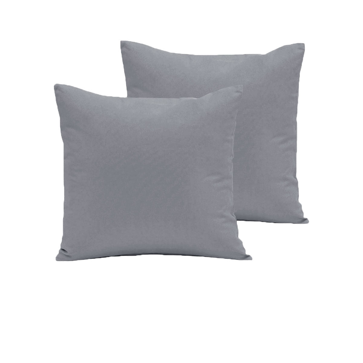 Pair of 280TC Polyester Cotton European Pillowcases Grey
