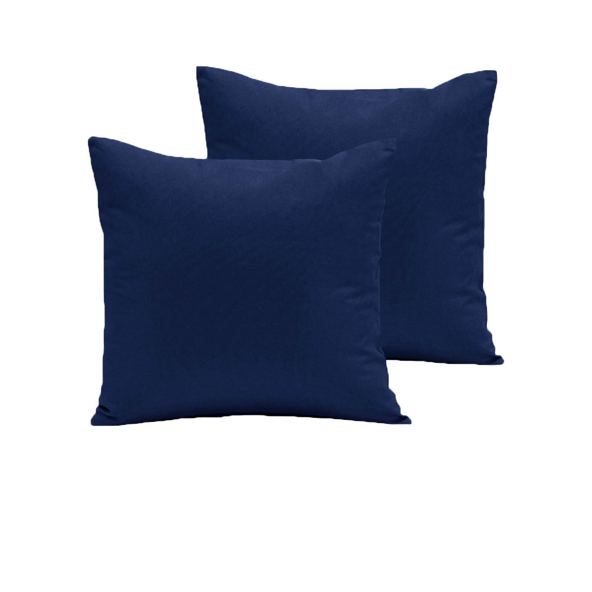 Pair of 280TC Polyester Cotton European Pillowcases Navy