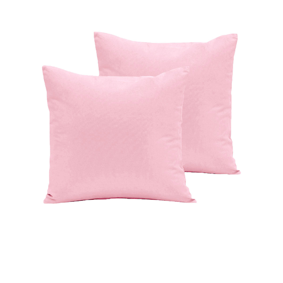 Pair of 280TC Polyester Cotton European Pillowcases Pink