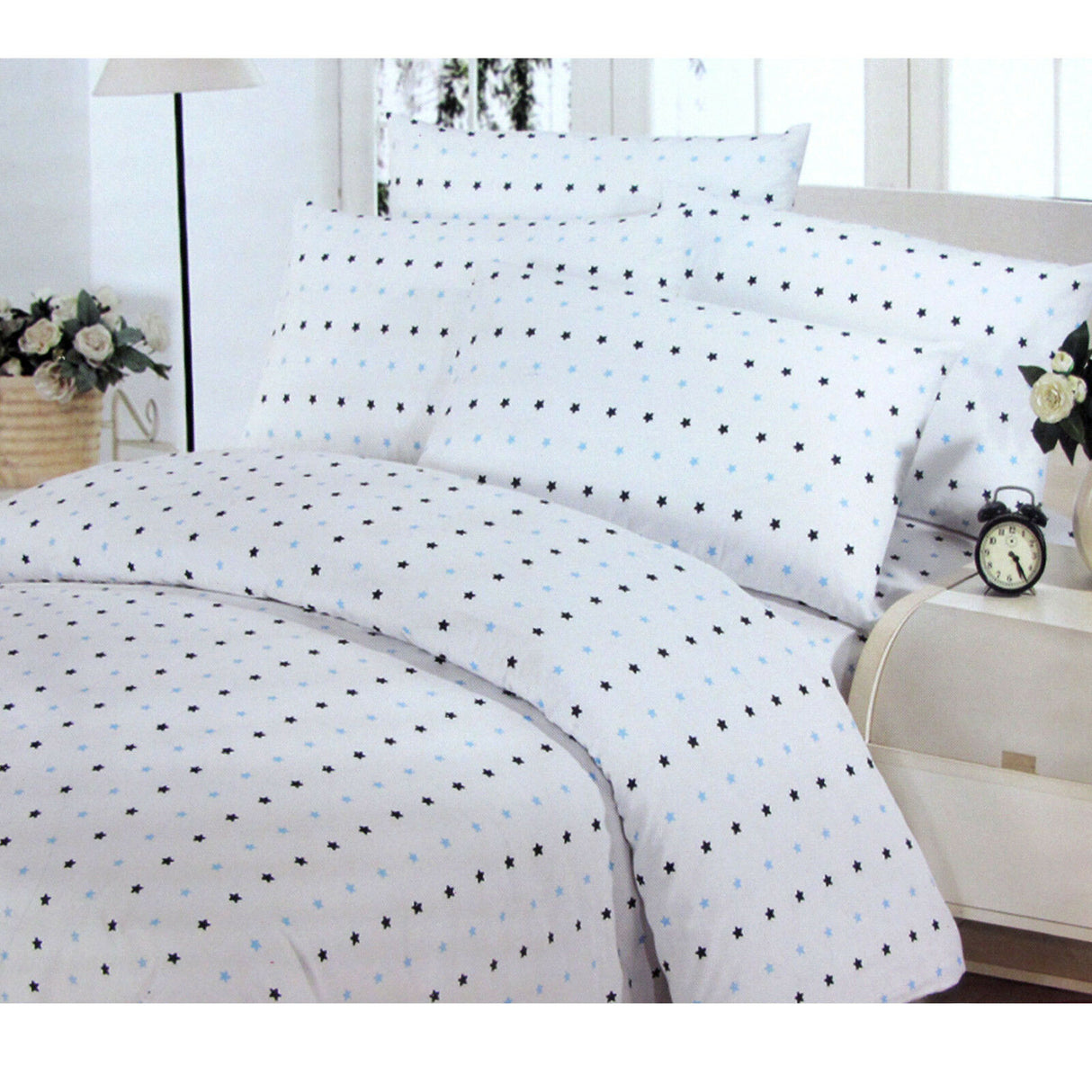Charming Stars and Polka Dots Quilt Cover Set for Double Beds
