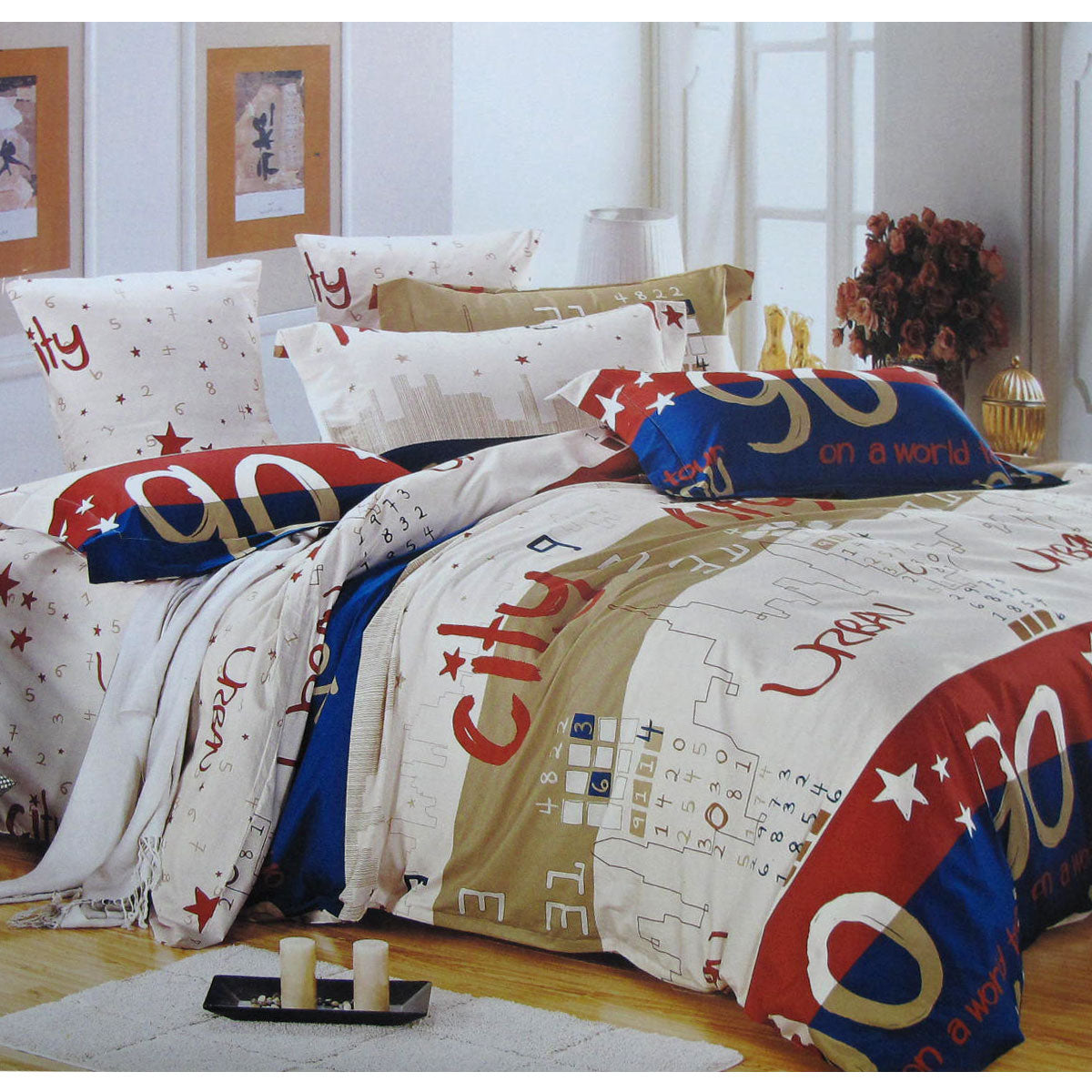 Urban City Adventure Cotton Quilt Cover Set for Kids - Single