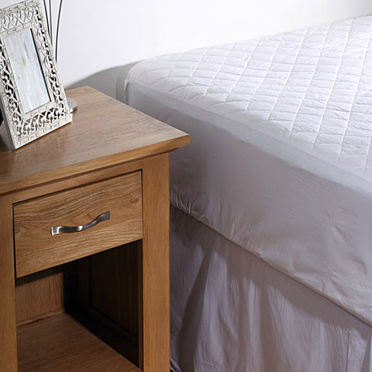 100% COTTON Quilted Mattress Protector 35cm Wall KING SINGLE