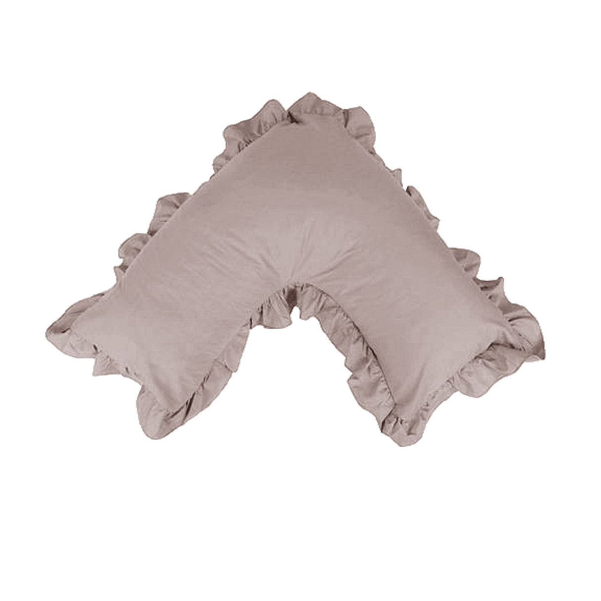Artex Ruffled V-Shaped Pillow Cover in Luxurious Polyester Cotton Blend