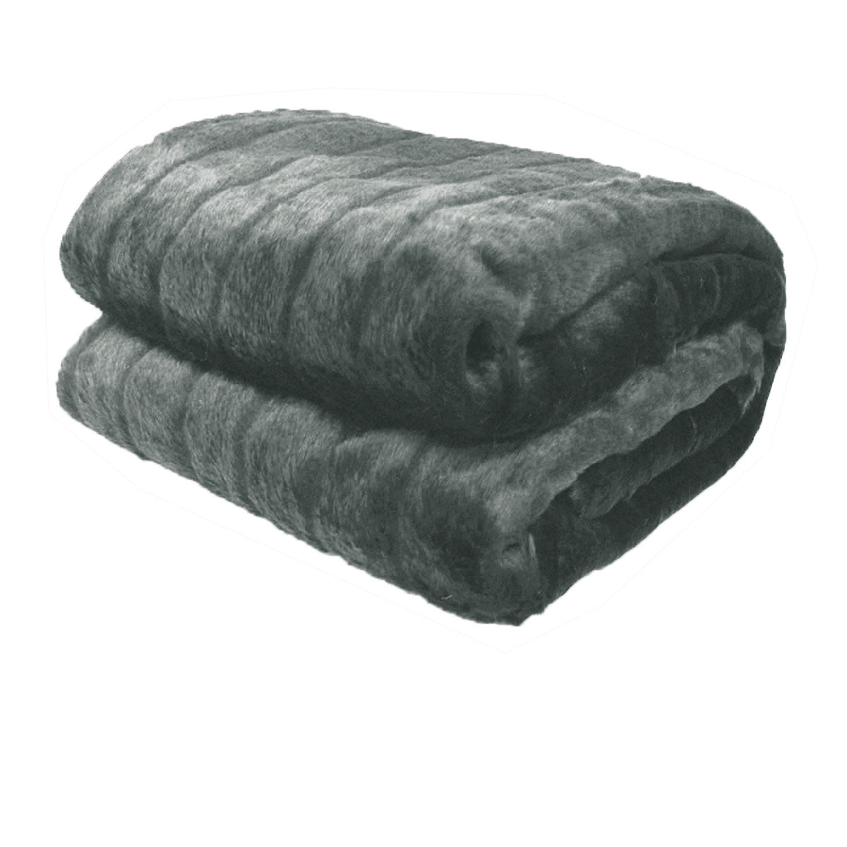 Faux Fur Animal Assorted Throw Rug Channel Grey