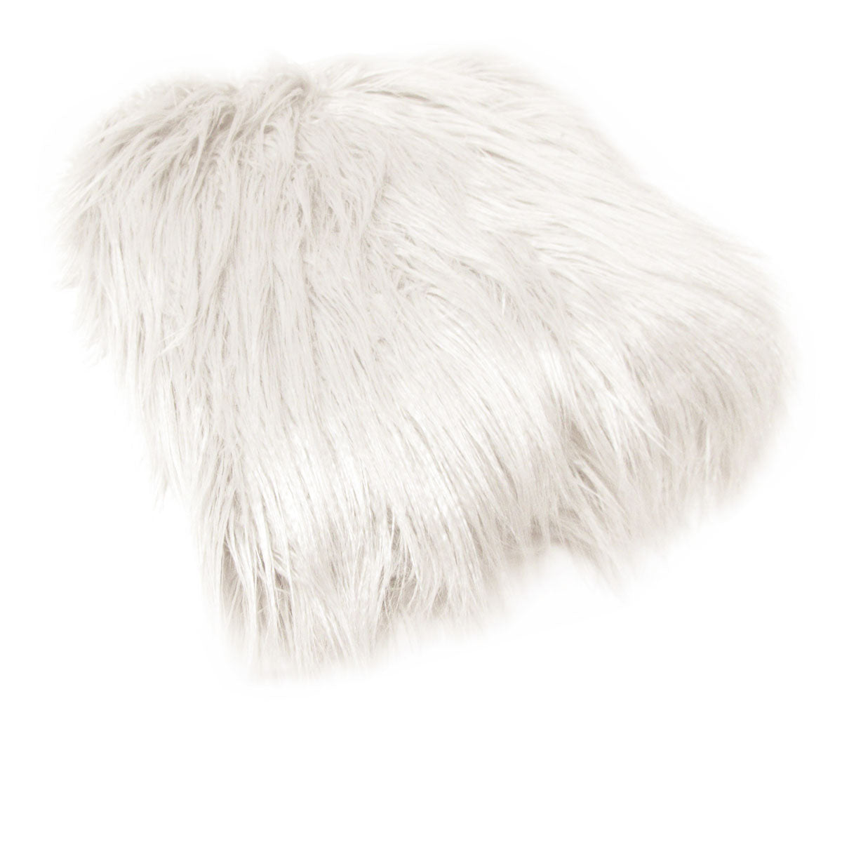 Mia Luxury Long Hair Faux Fur Throw Rug 127 x 152 cm Ivory