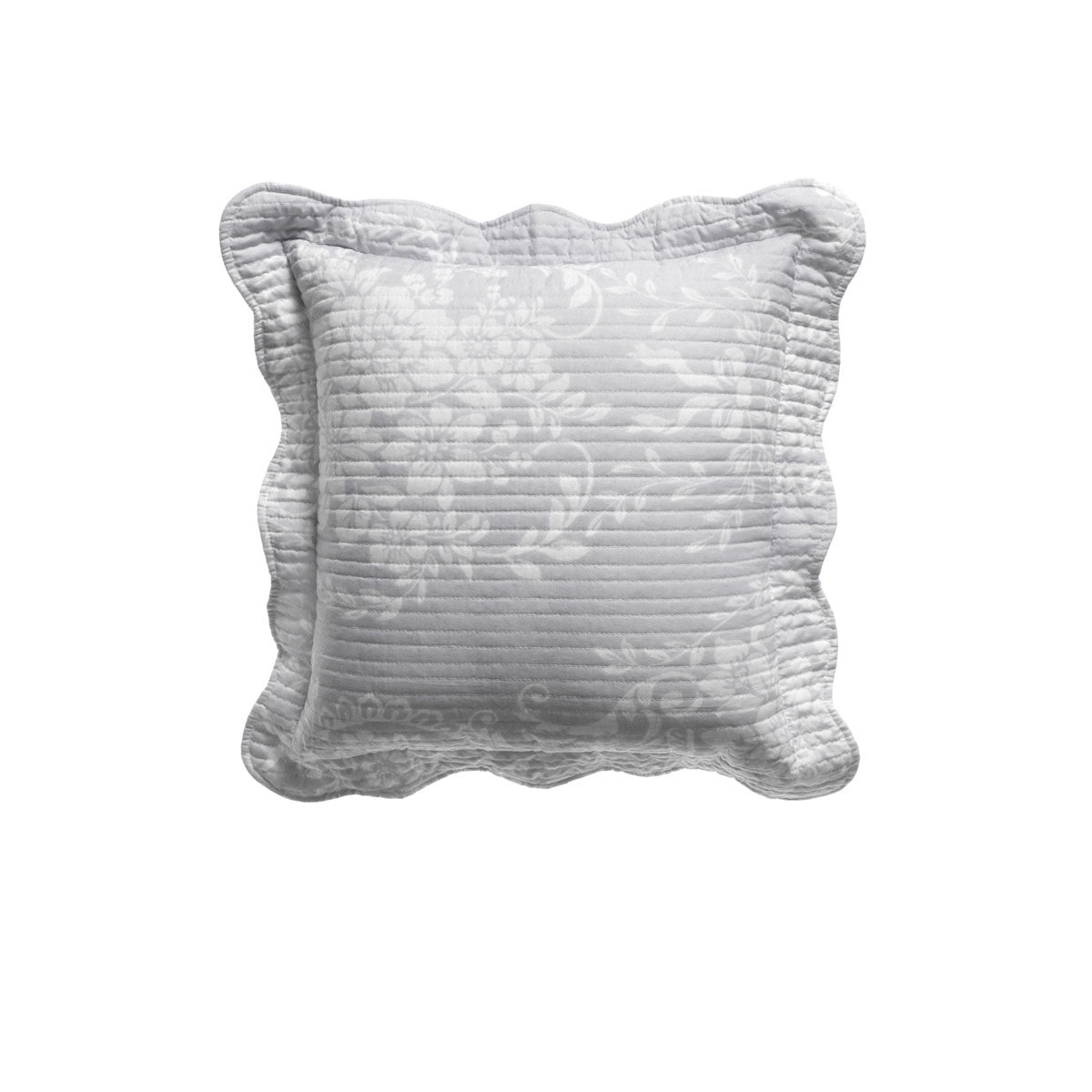 Florence Grey Scalloped Cushion by Bianca