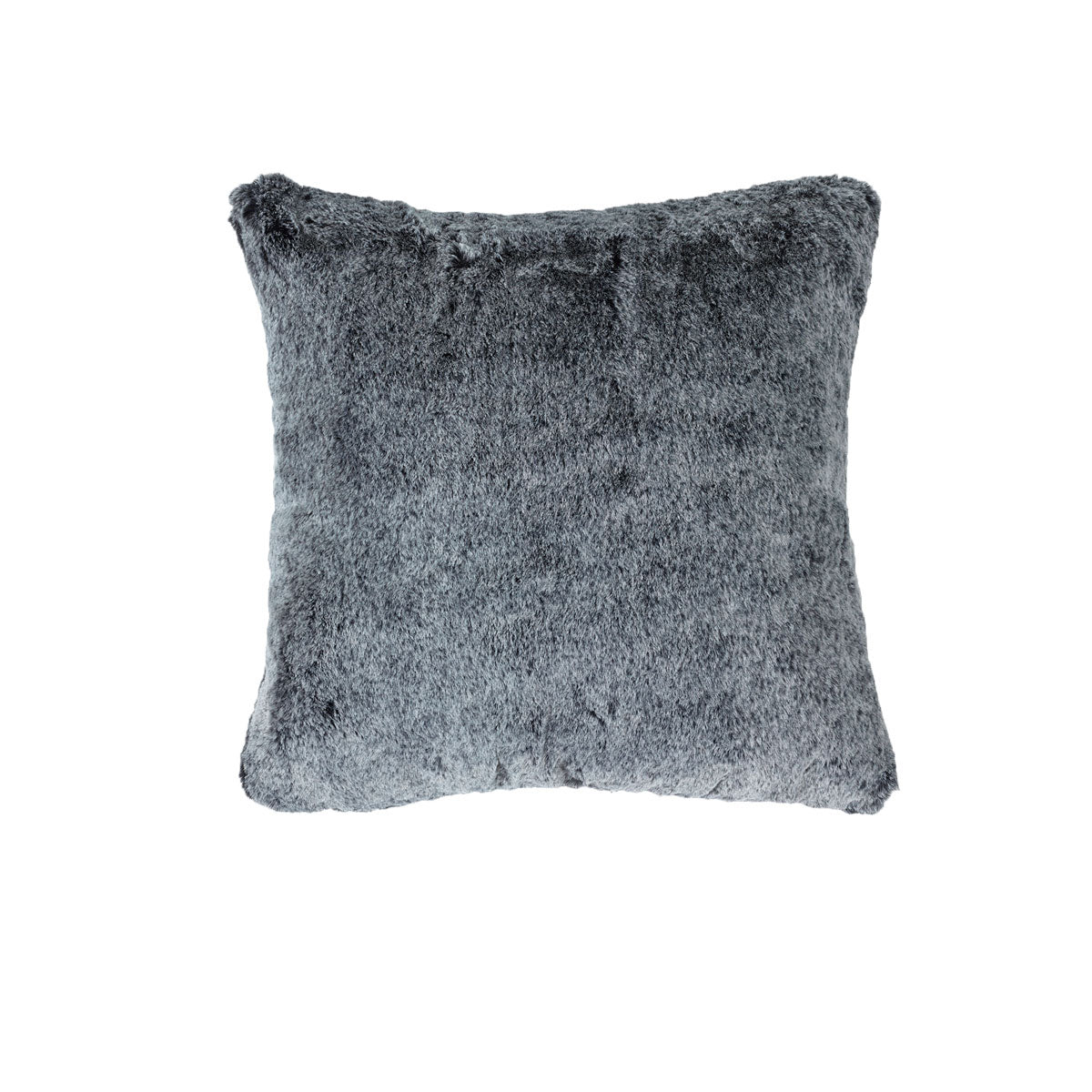 Bianca Hotham Cozy Faux Fur Square Cushion 43 x 43 cm in Coal