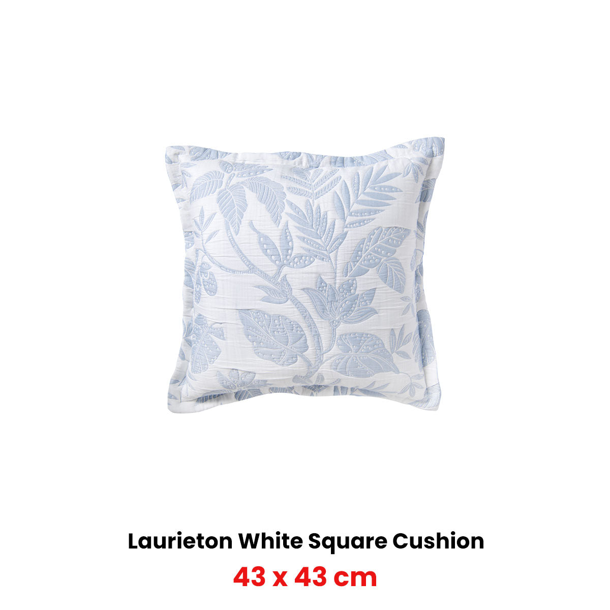 Bianca Laurieton White Coordinate Square Filled Cushion 43 x 43cm