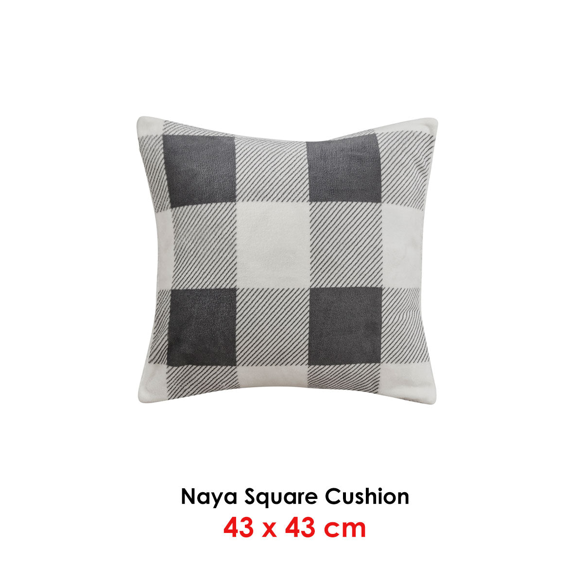 Naya Cozy Checkered Flannel Cushion