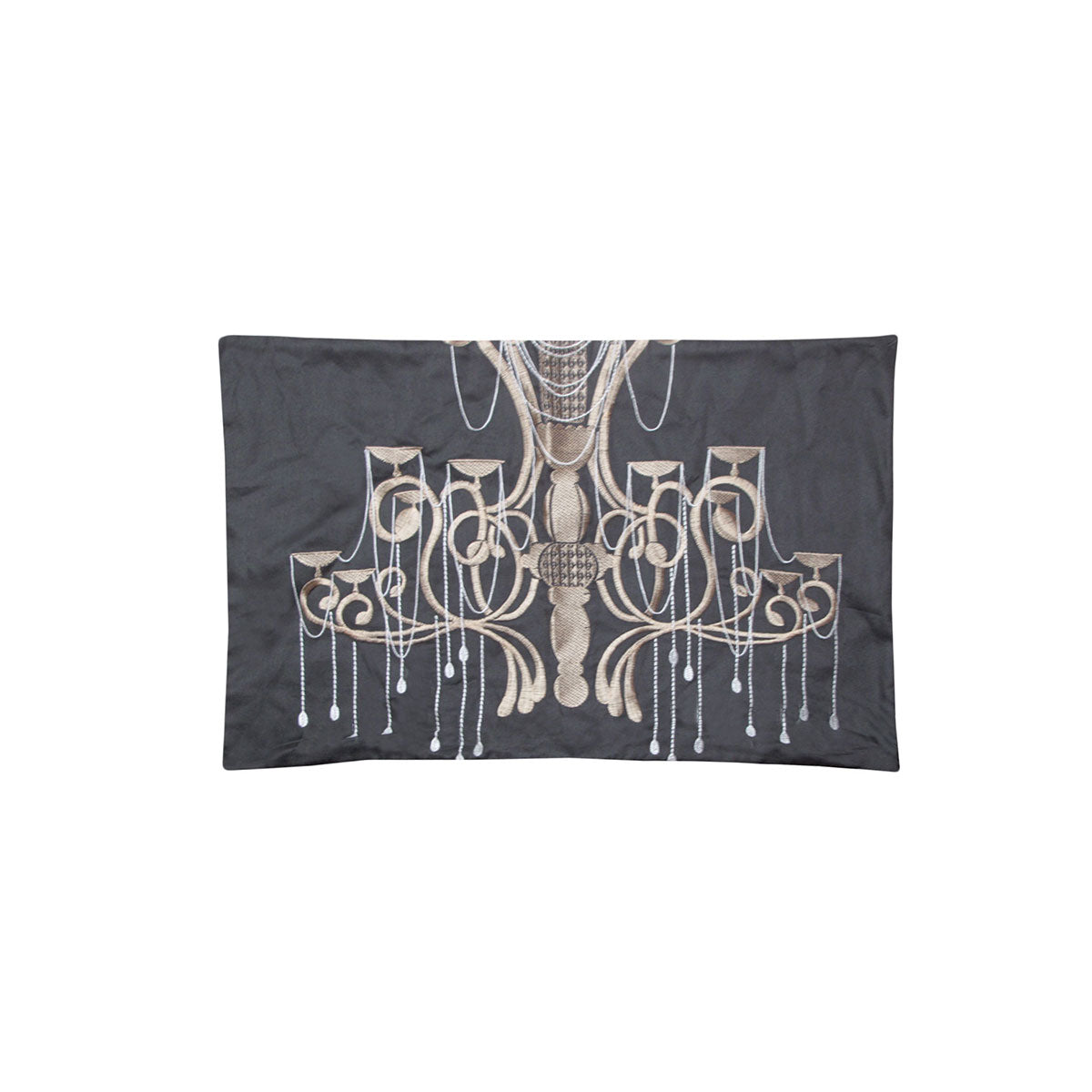 Chandelier Embroidery Oblong Cushion Cover 45 x 30 cm by Bianca Maddox