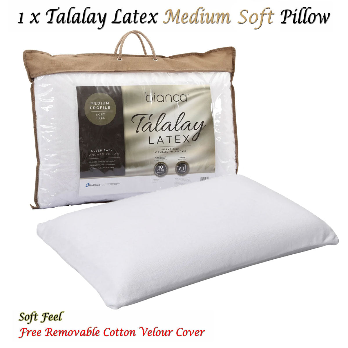 Soft Support Talalay Latex Pillow for Enhanced Sleep Comfort