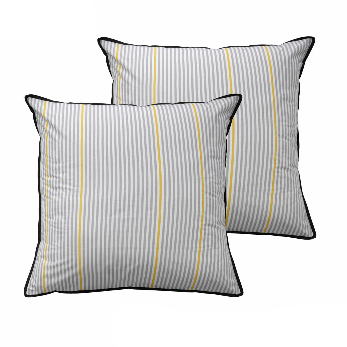 Baxter Grey European Pillowcase Set by Bianca - Modern Geometric Design