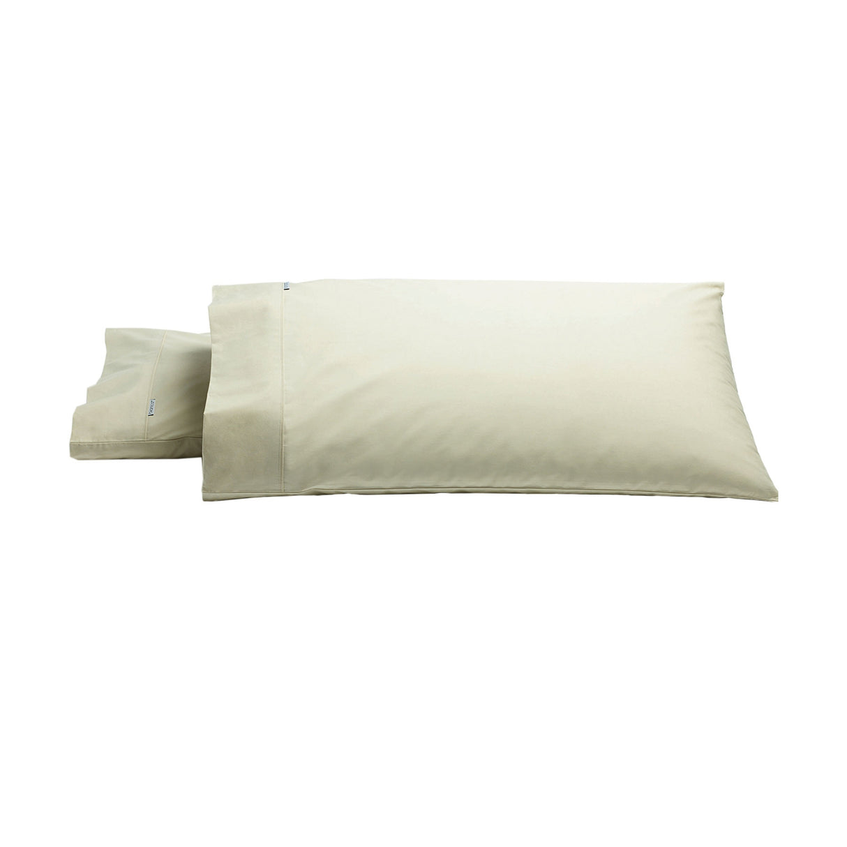 Heston Cotton Percale King Pillowcase Set in Neutral Stone by Bianca