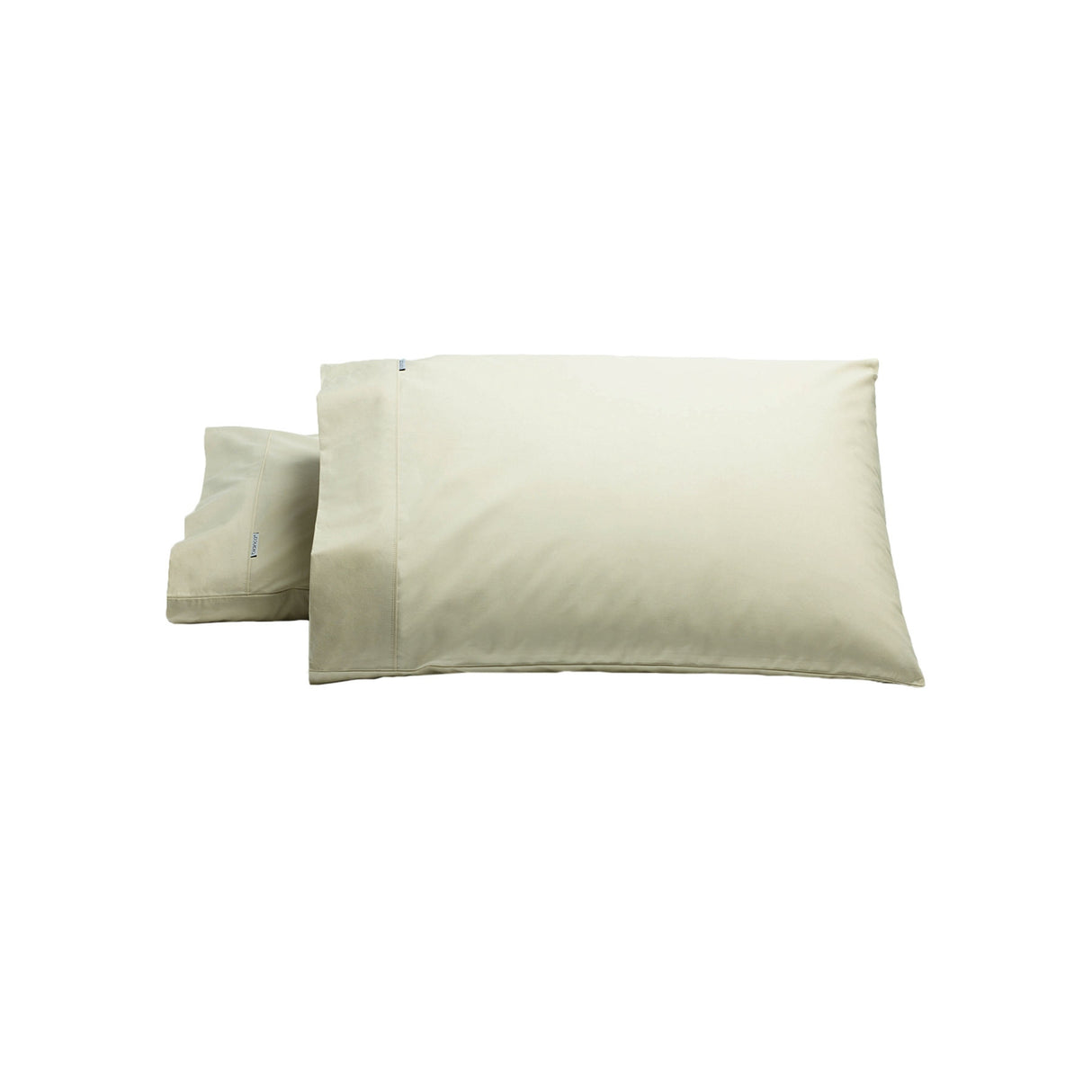 Bianca Heston Cotton Percale Standard Pillowcase Set in Stone - 300TC Luxury Comfort