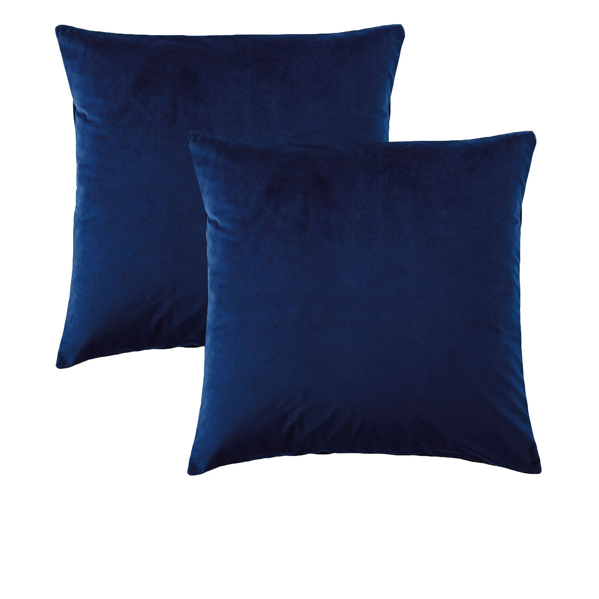 Bianca Set of Two Luxurious Indigo Velvet European Pillowcases 65 x 65 cm