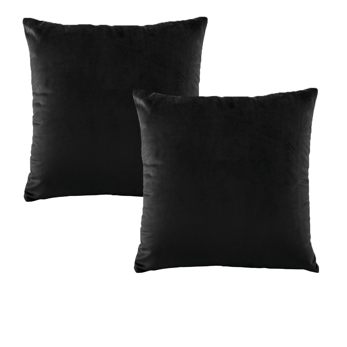 Bianca Black Vivid Coordinates European Pillowcase Set - 65 x 65 cm