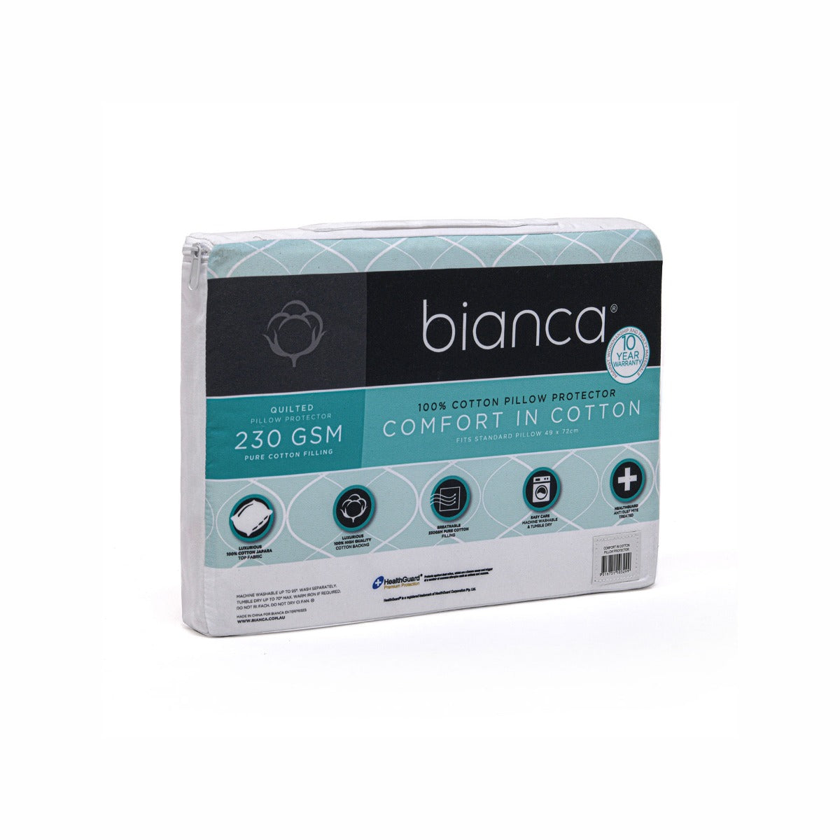 Bianca Dual Cotton Pillow Protector Set - Standard Size