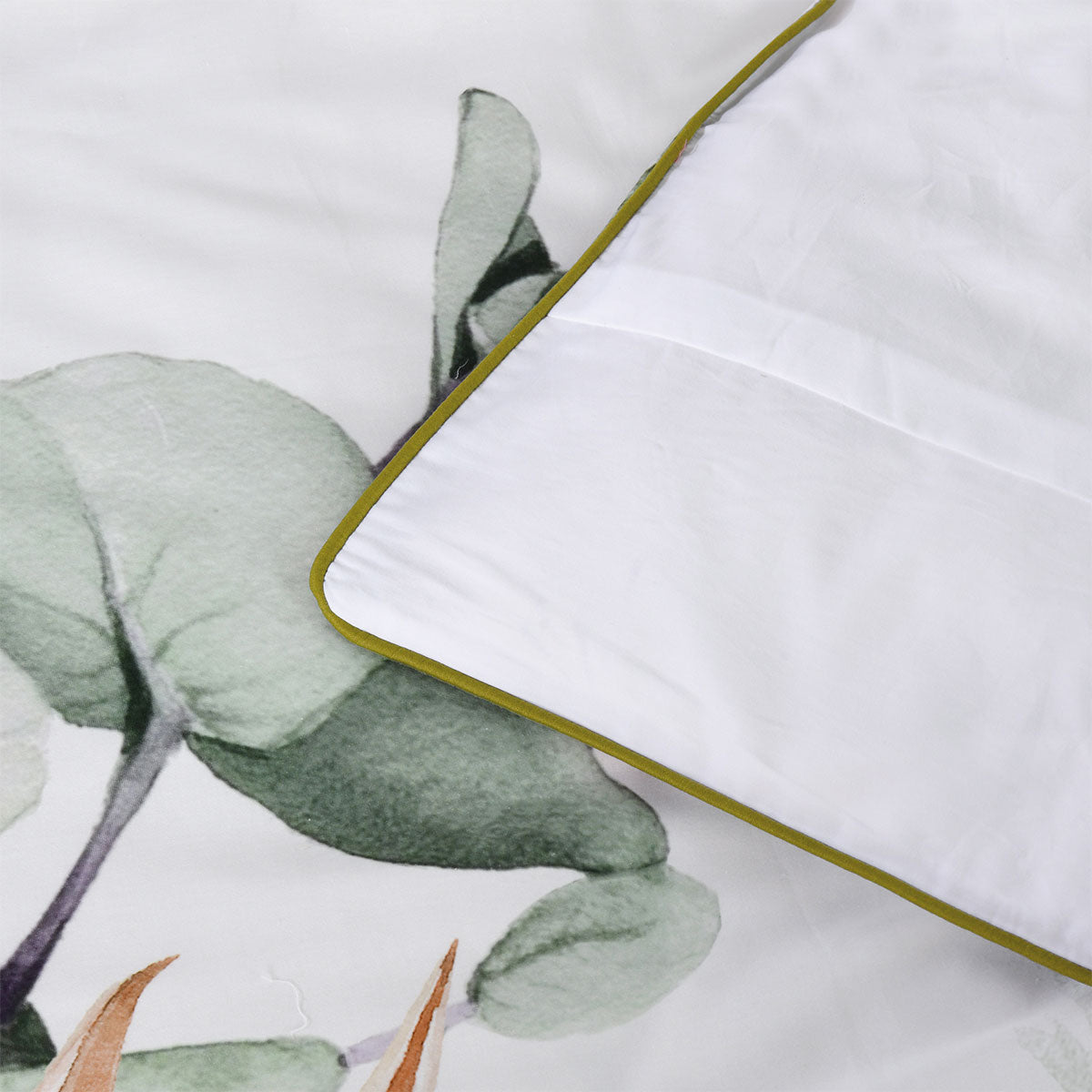 Bianca Helensvale White Floral Cotton Sateen Quilt Cover Set Super King