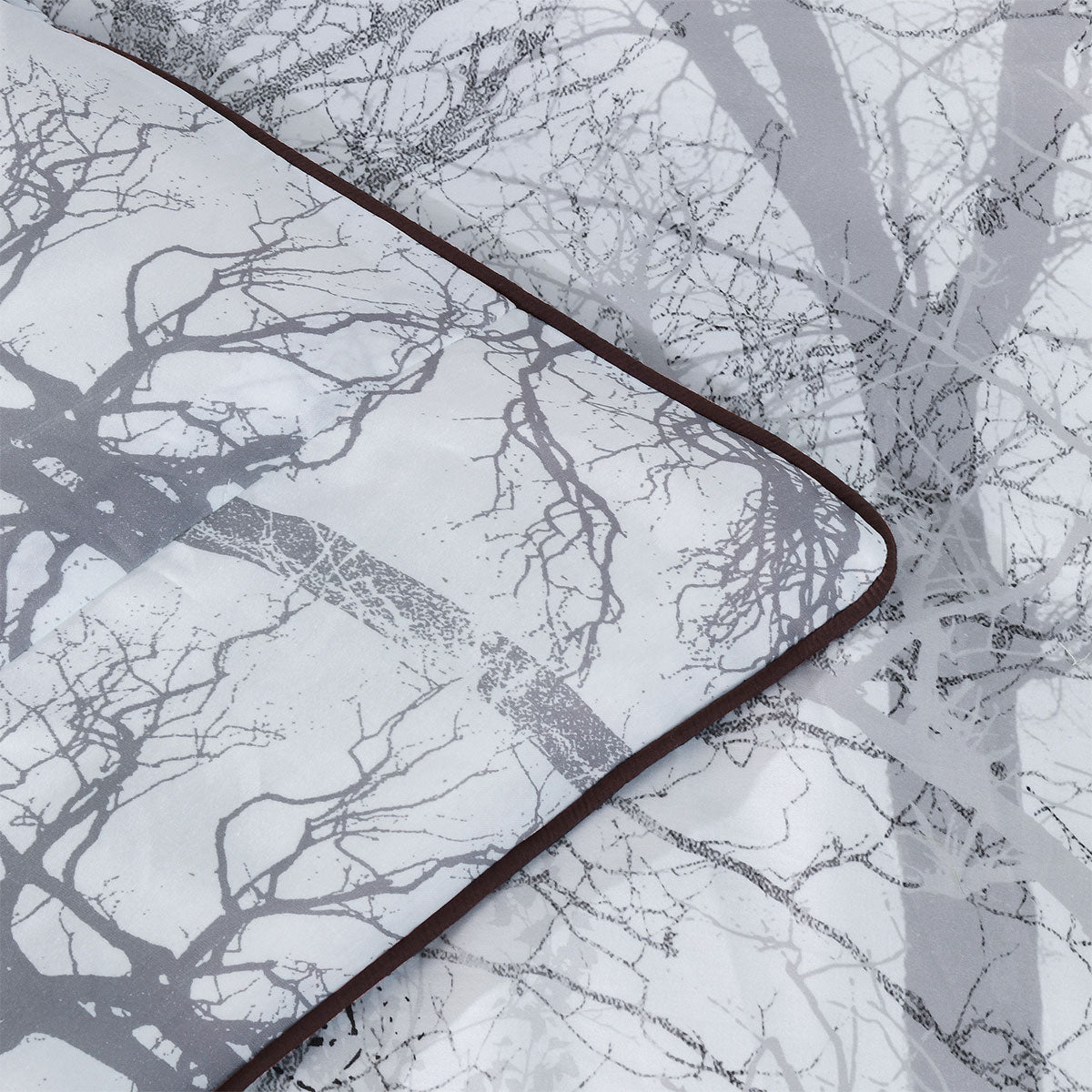 Bianca Myrtleford Grey Cotton Sateen Quilt Cover Set Super King