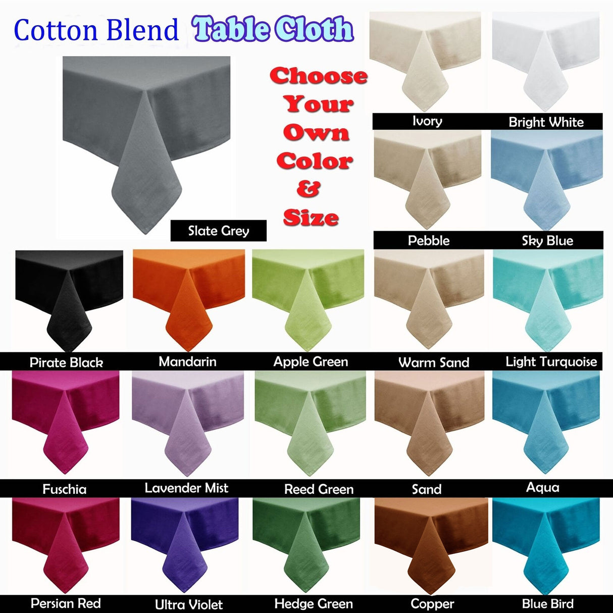 Hoydu Cotton Blend Table Cloth 180cm x 260cm - WARM SAND
