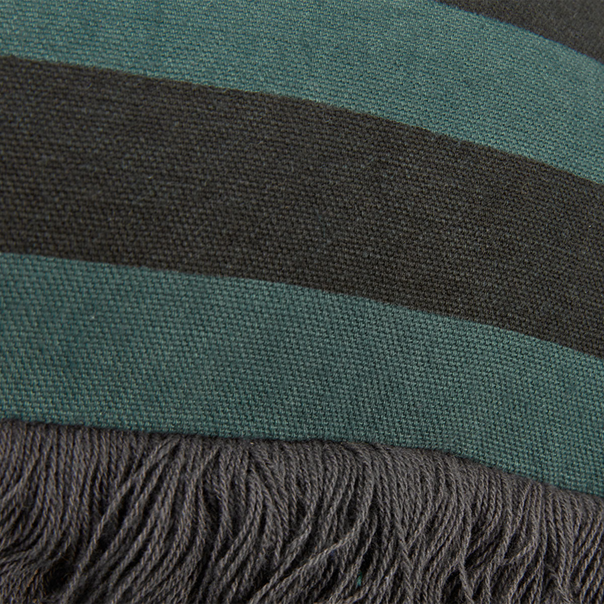 KAAT Amsterdam Viggo Green Stripe Square Filled Cushion 45cm x 45cm