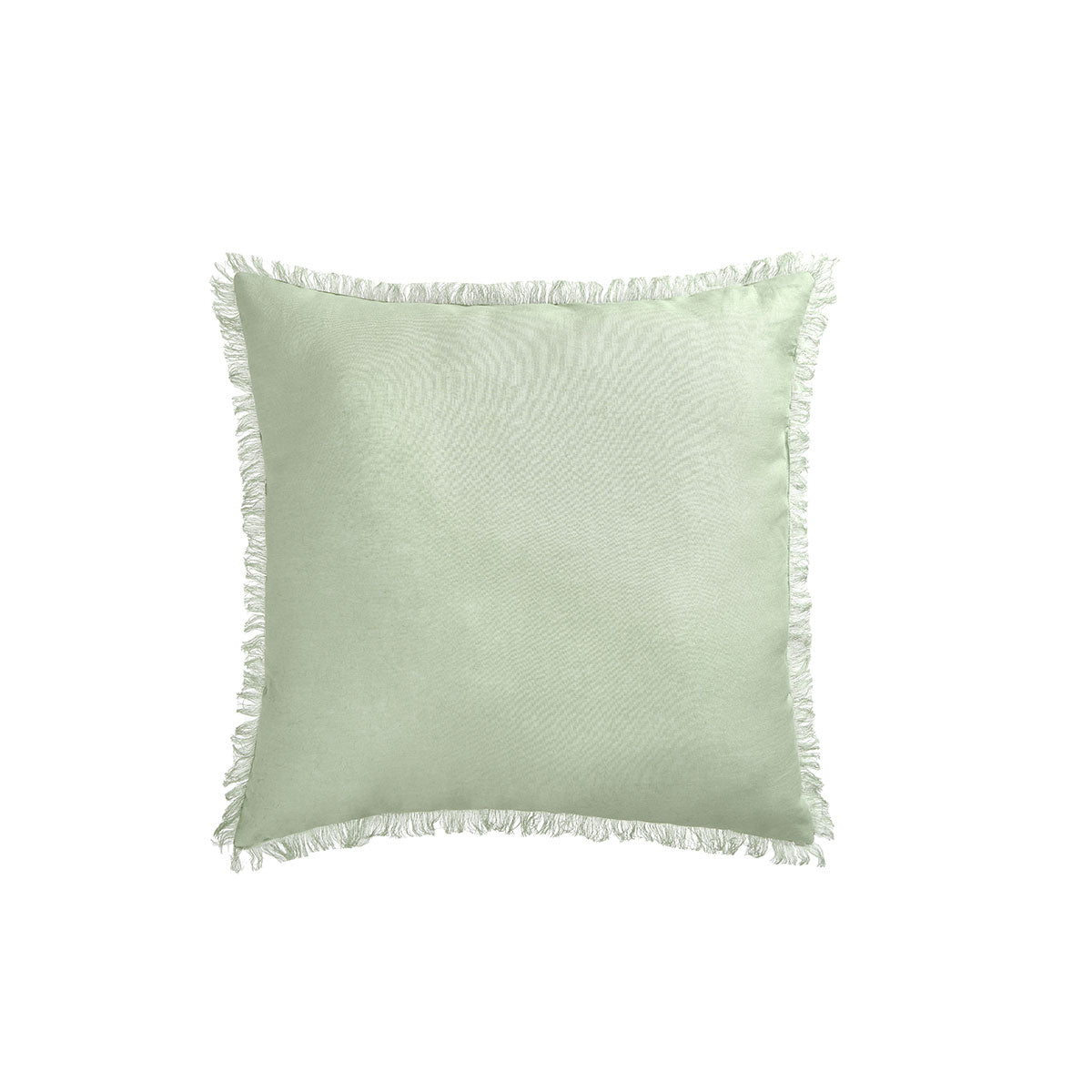Sage French Linen Square Cushion - Vintage Design Homewares - 55cm x 55cm