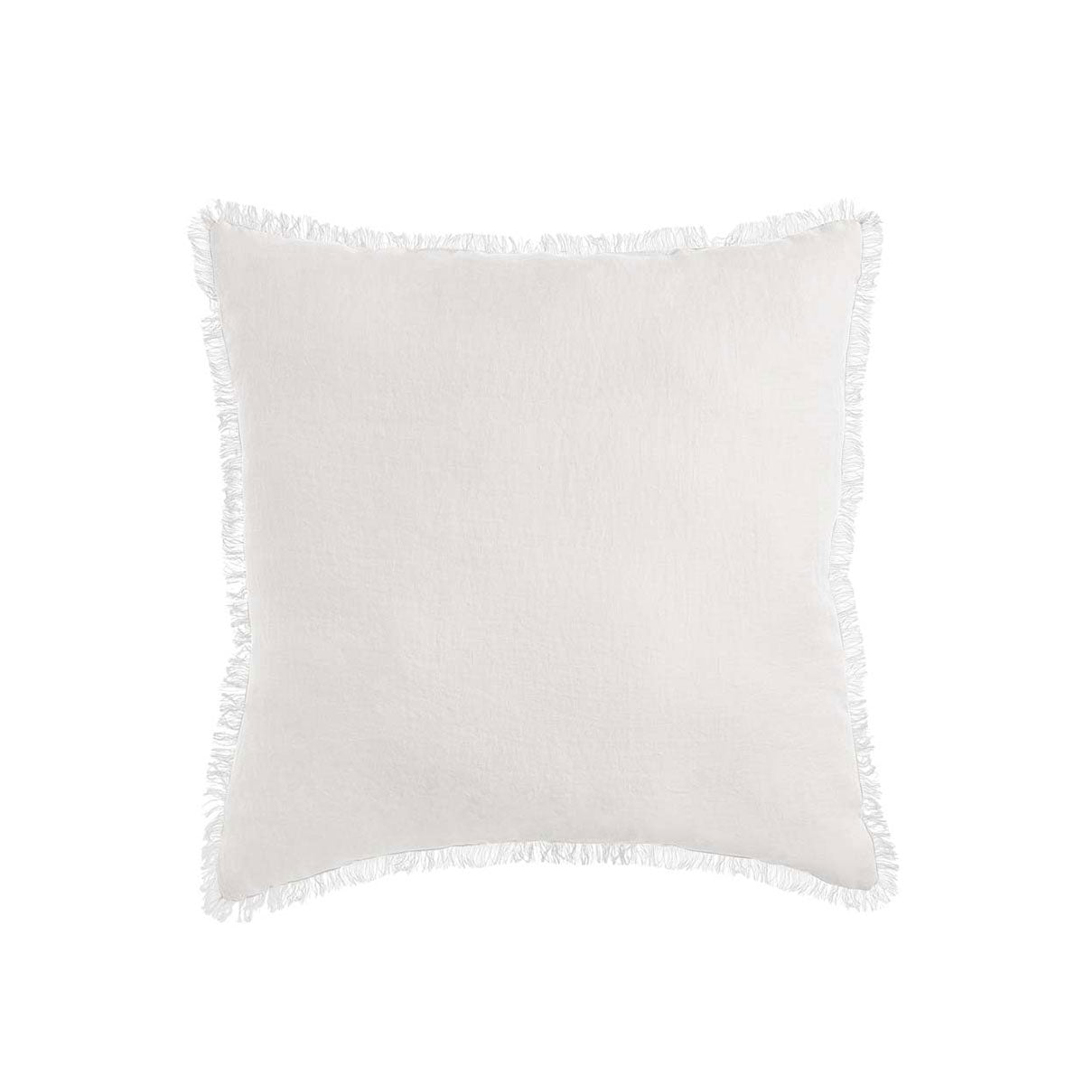 French Linen Square Cushion with Frayed Edge - 55cm x 55cm by Vintage Design Homewares