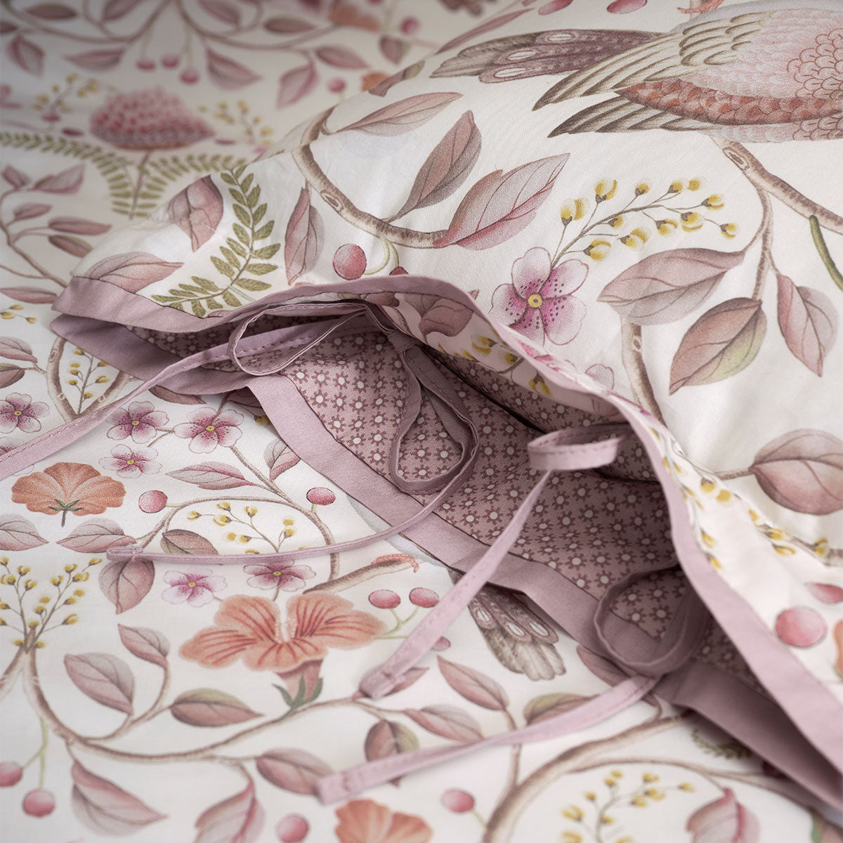 PIP Studio Garden of Dove Off White Cotton Cover Oblong Cushion 35cm x 60cm