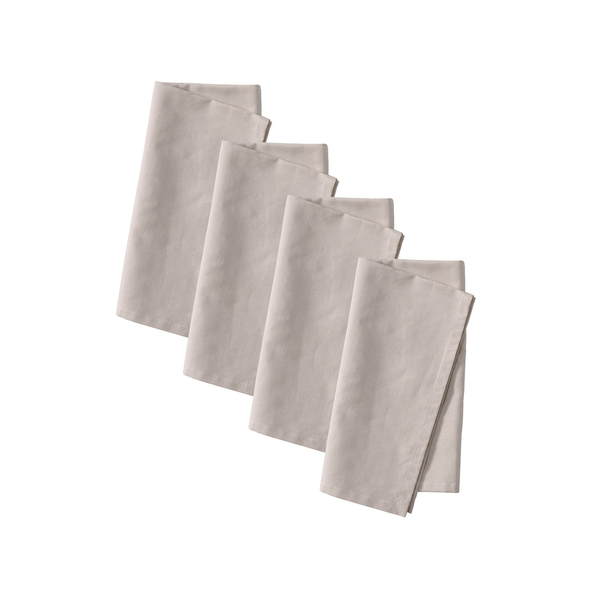 Set of 4 Vintage Washed Linen Cotton Square Napkins - 50cm x 50cm Natural Homewares