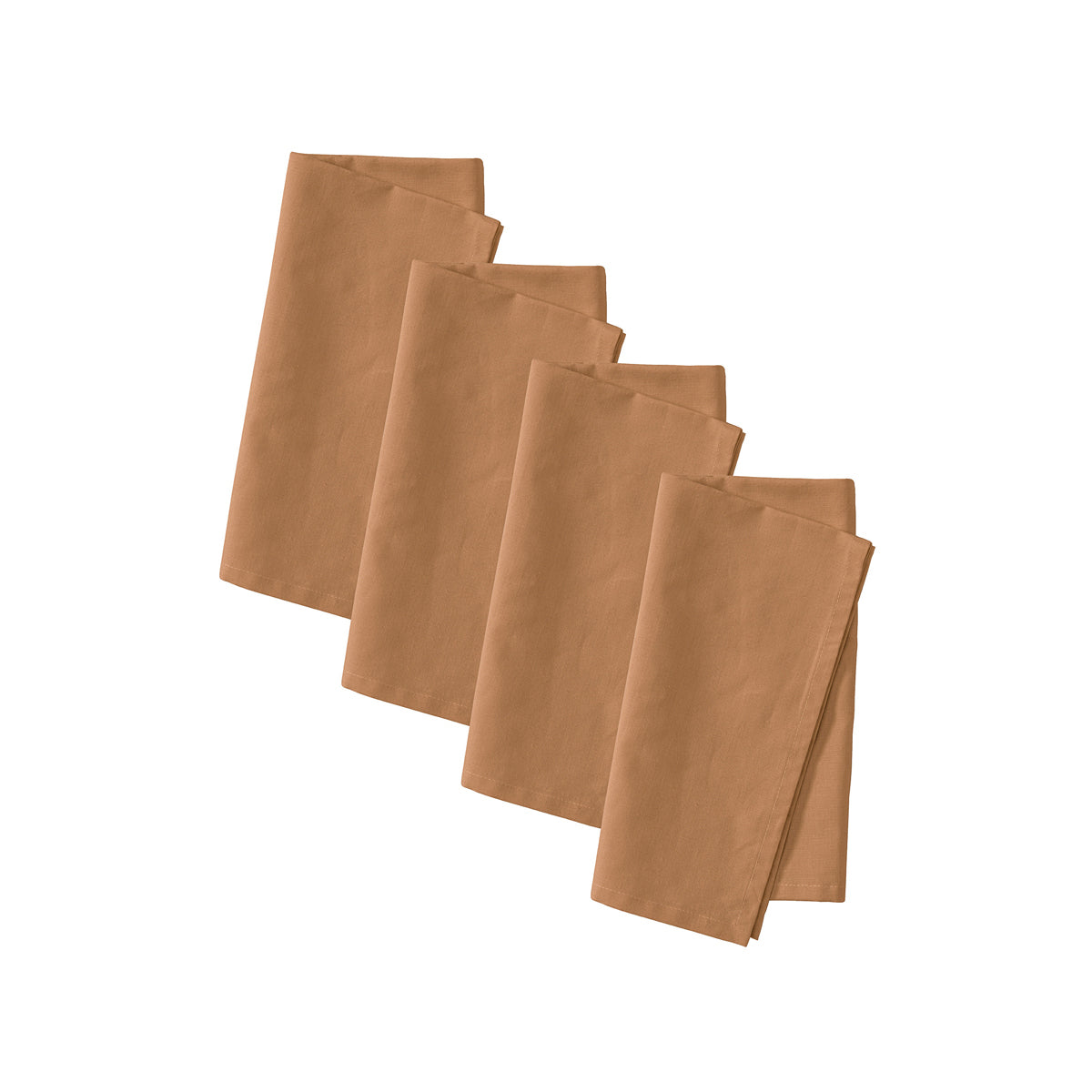 Rustic Terracotta Washed Linen Cotton Napkins Set of 4 - 50cm x 50cm