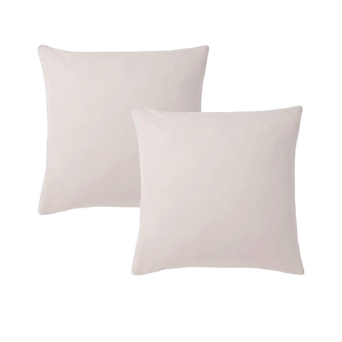 Accessorize Pair of White/Natural Piped Hotel Deluxe Cotton European Pillowcases