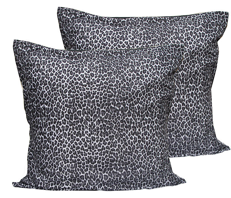 Leopard Print European Pillowcase Set - 2 Pack