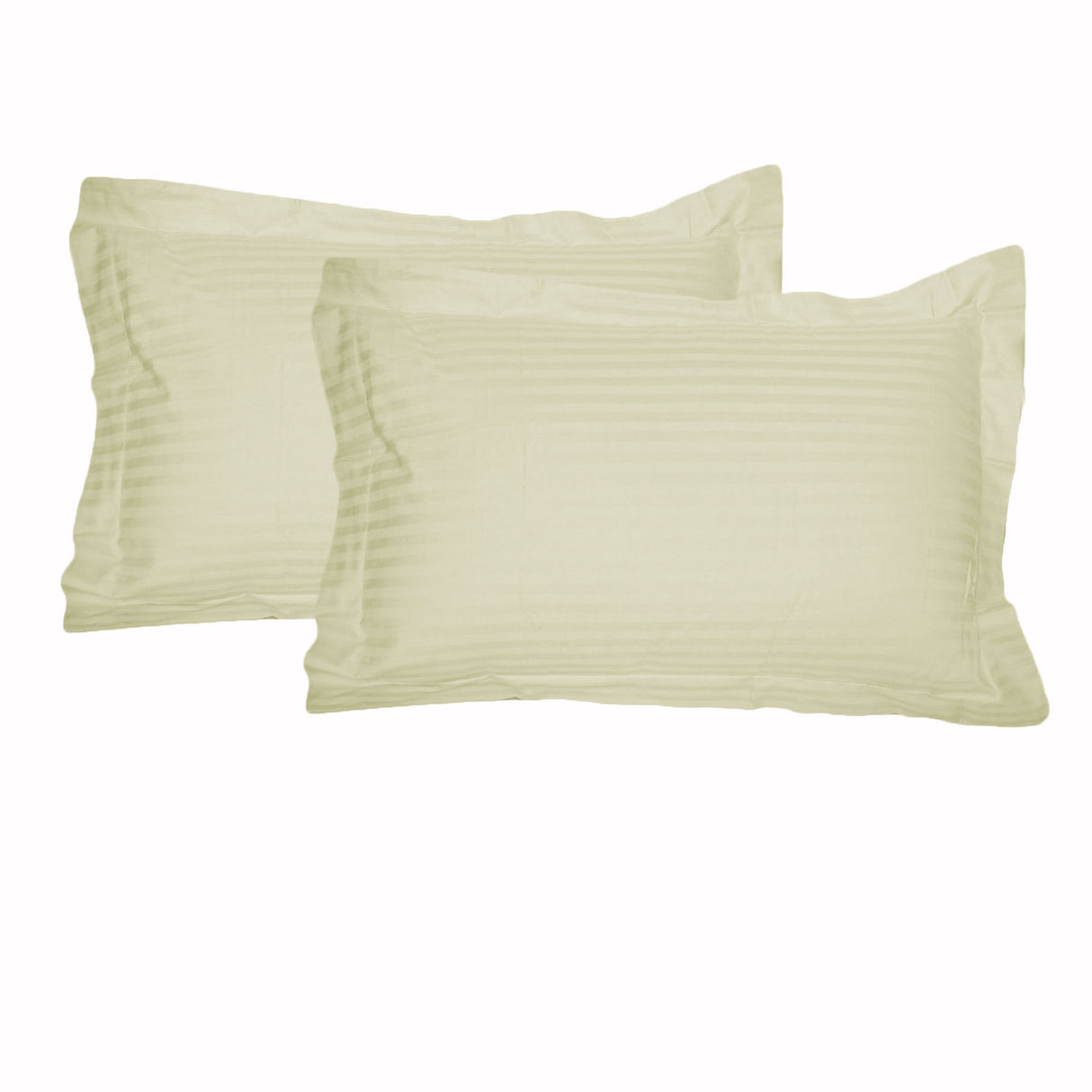 Accessorize 325TC Striped Tailored Pillowcase Set in Ecru