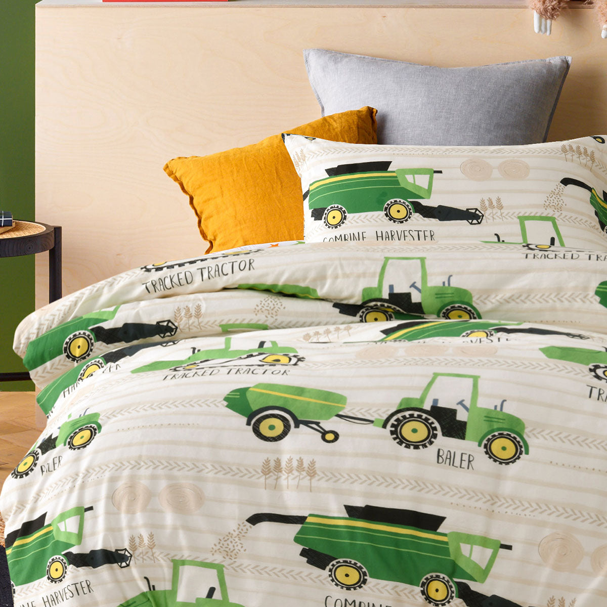 Happy Kids Country Harvest Washed Quilt Cover Set Double