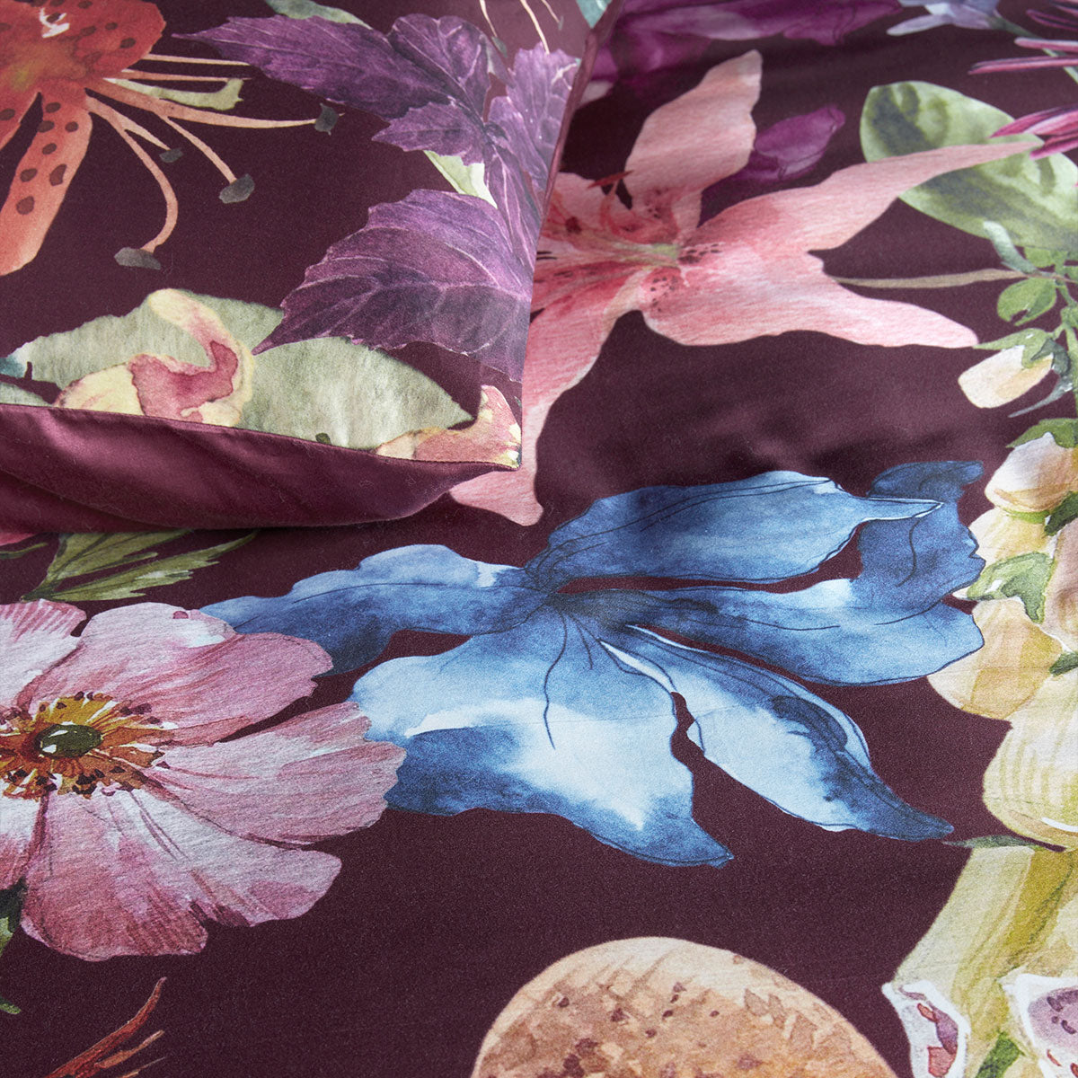 Bedding House Lily Multi Cotton Floral Quilt Cover Set Queen