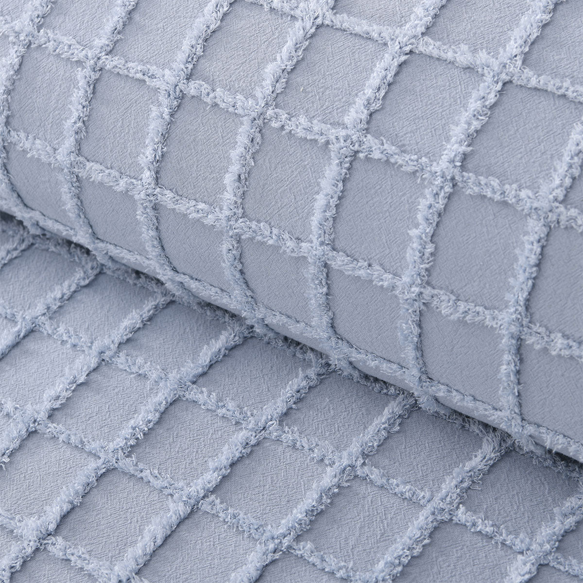 Vintage Design Homewares Parquet Snooze Blue Polyester Cotton Quilt Cover Set Double