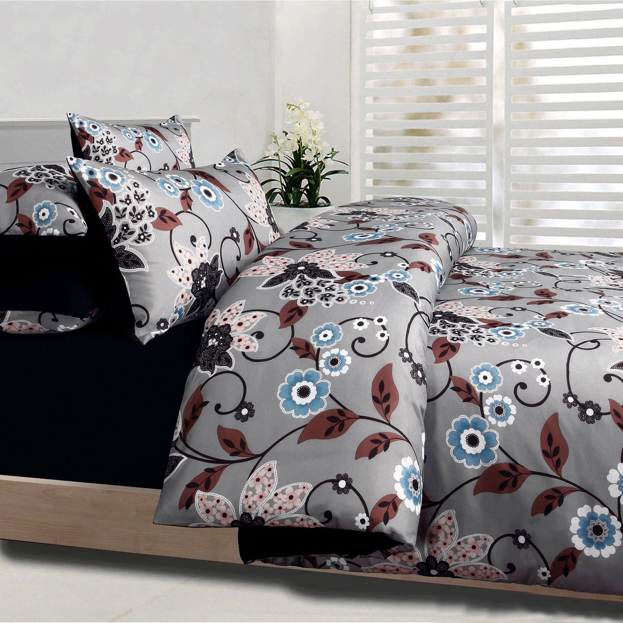 Stafford Floral Quilt Cover Set for Double Bed