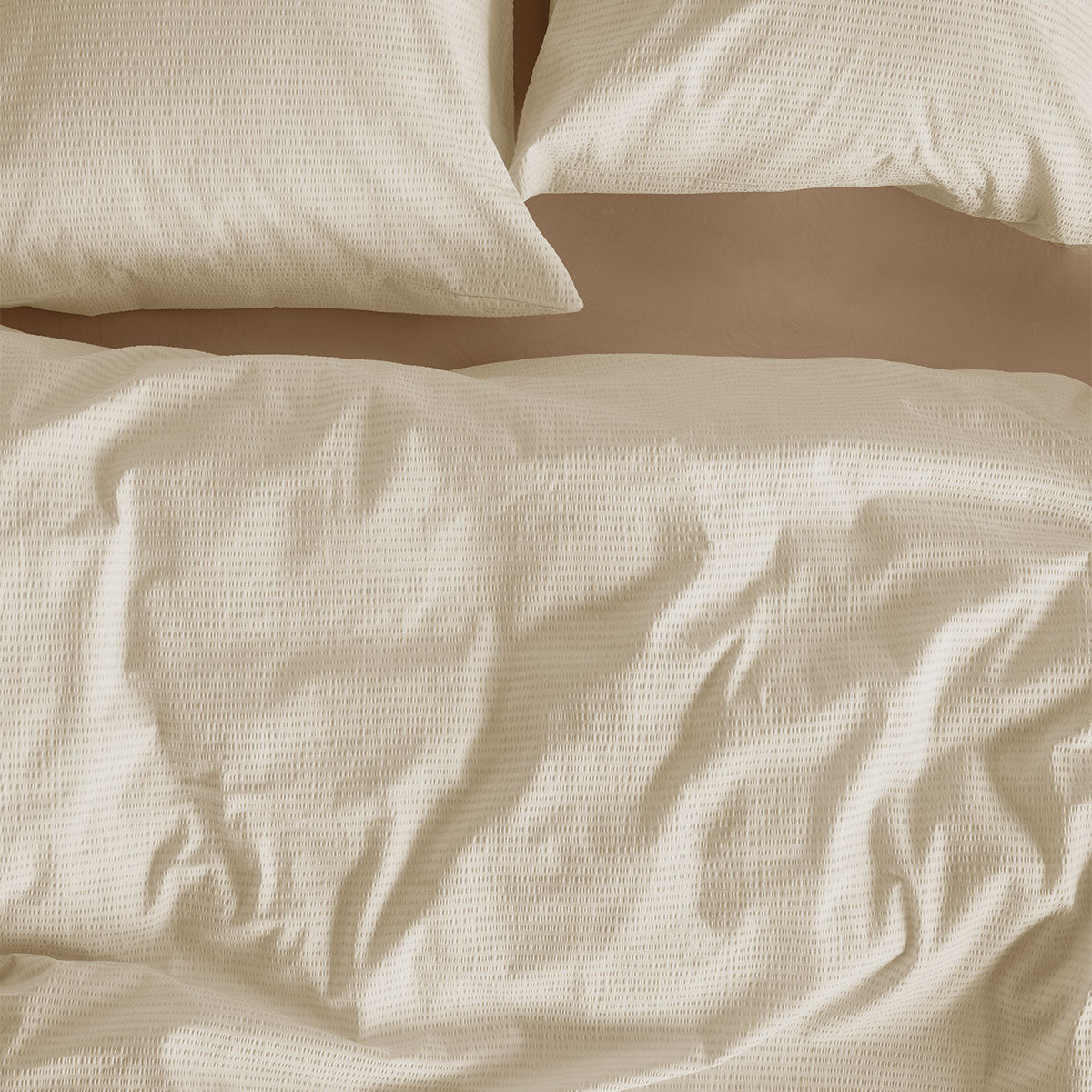 Bedding House Summer Sand Seersucker Cotton Quilt Cover Set Queen