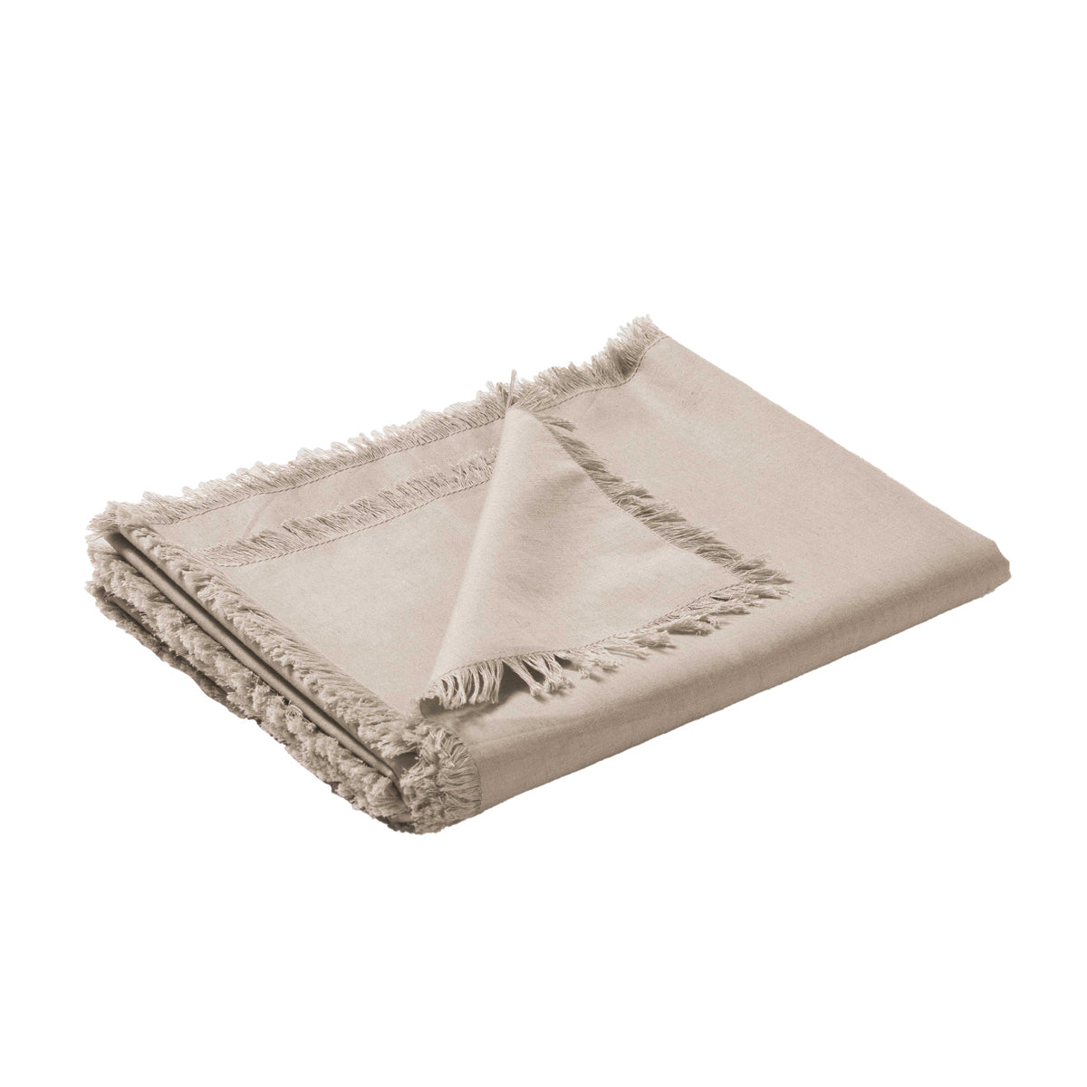 Gypsy Vintage Washed Linen Cotton Table Runner - 35 x 180cm with Delicate Fringe