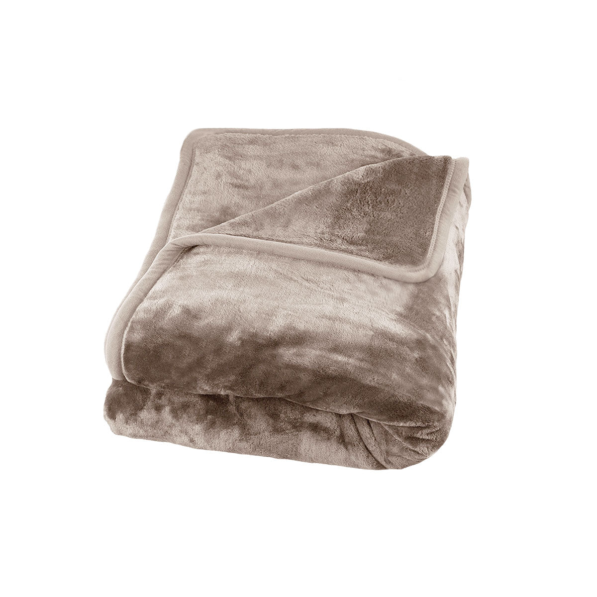 J Elliot Home 800GSM Plush Winter Mink Blanket in Beige for King Size