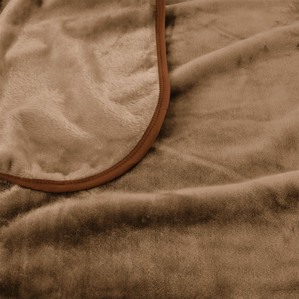 J Elliot Home 800GSM Luxe Winter Thick Faux Mink Blanket in Pecan for King Size