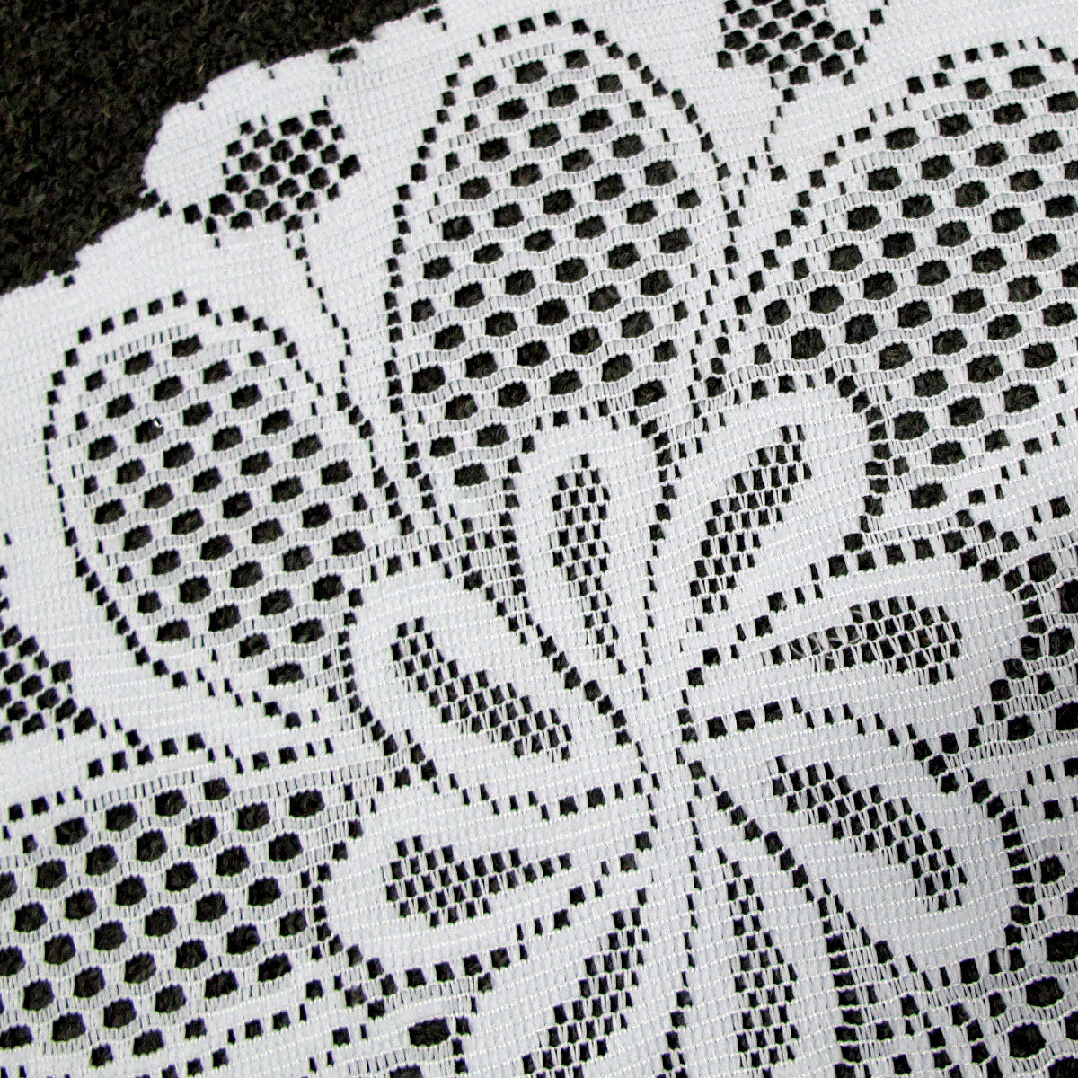 Elegant Blossom Lace Table Doily Set - 2 Pieces, 36 cm Diameter
