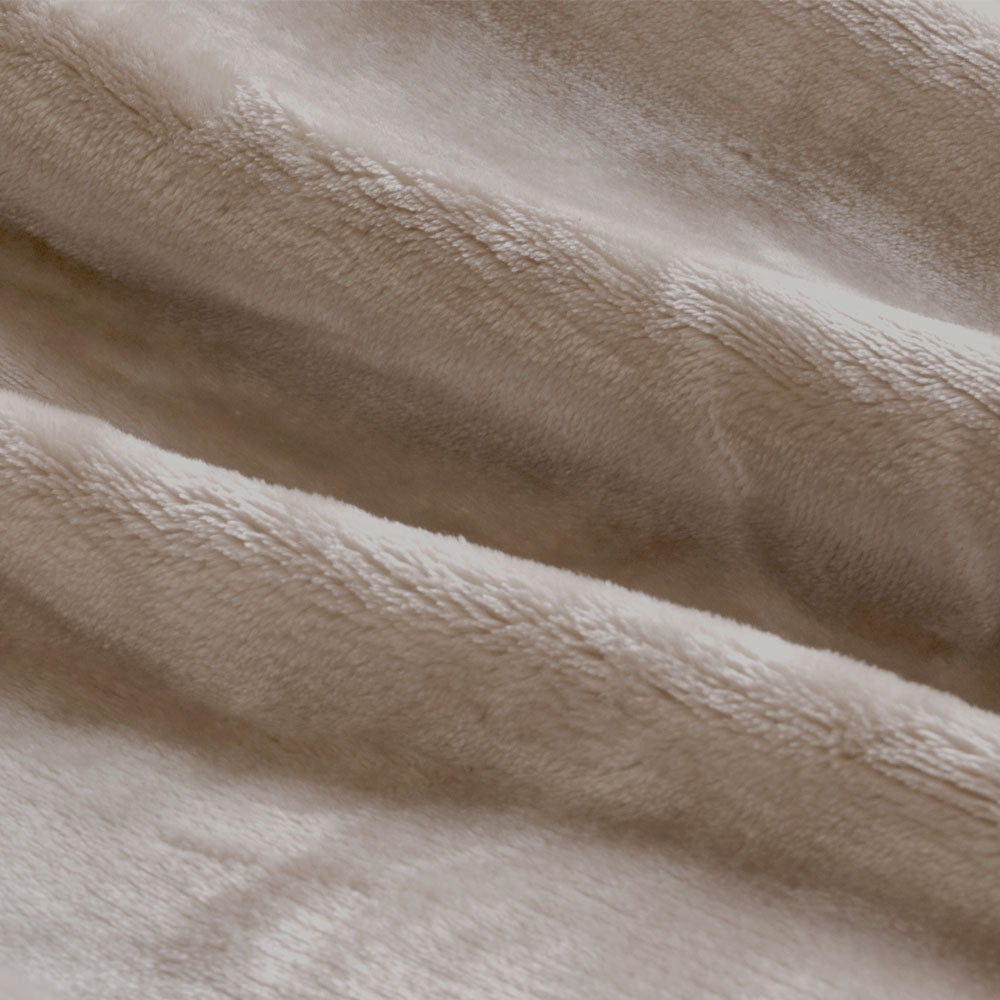 Ardor Lucia Plush Comfort Blanket in Stone for Queen Size