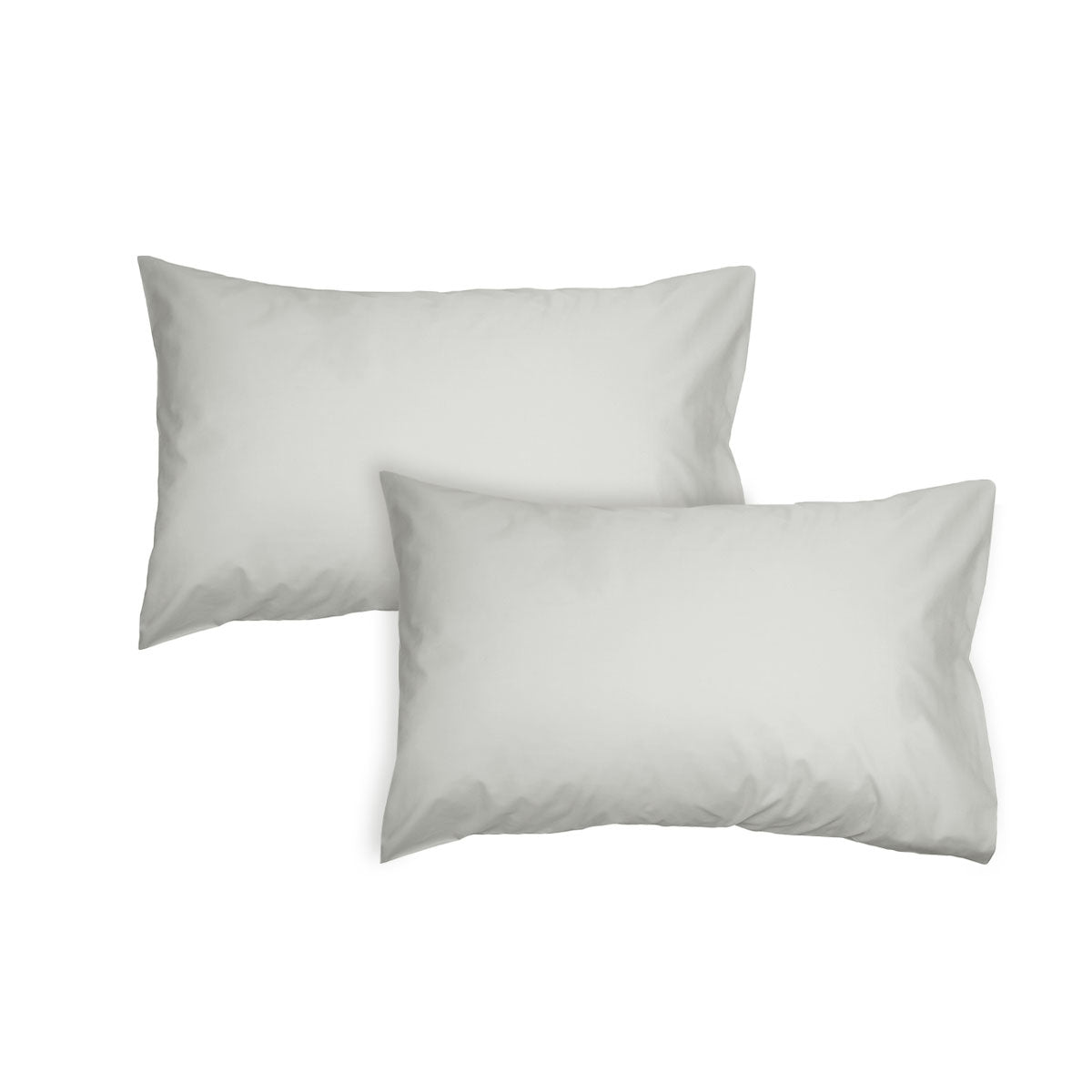 Luxurious 300TC Cotton Standard Pillowcase Set in Silver - 2 Pieces