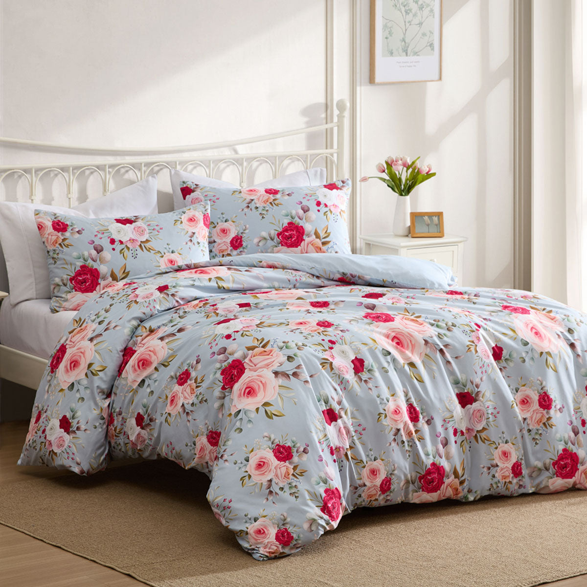 Ardor Amelie Multi Floral Printed Quilt Cover Set Queen