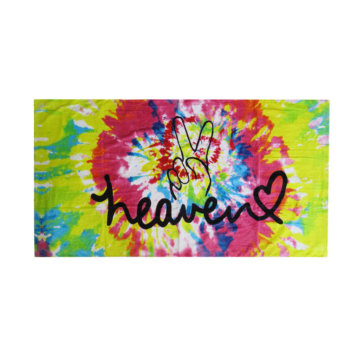 Vibrant Tie-Dye 100% Cotton Beach Towel 80 x 155 cm
