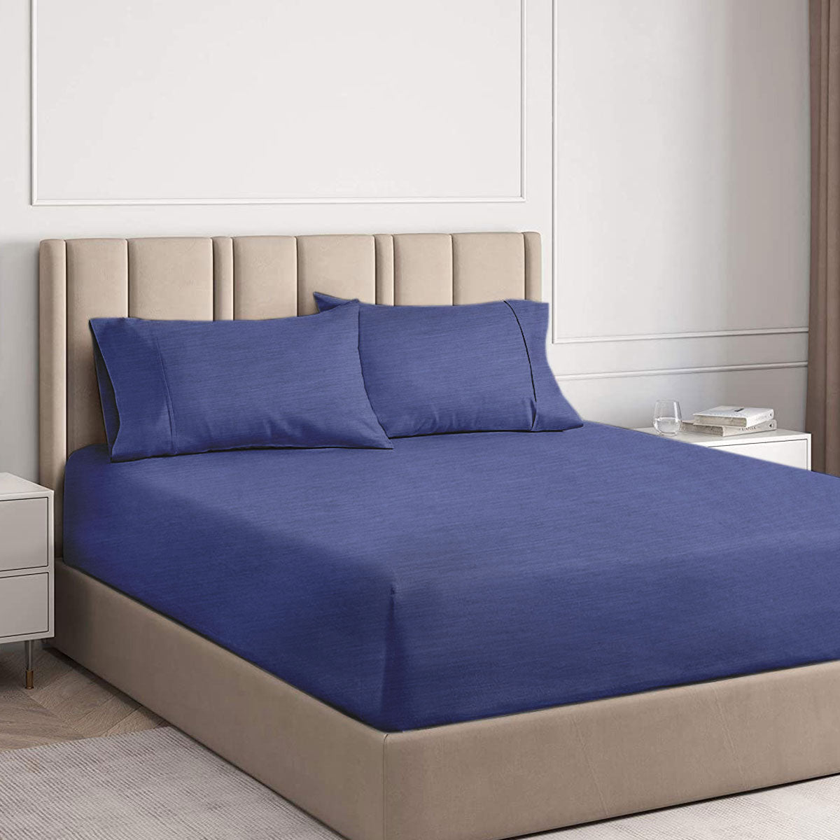 Ramesses Royal Blue 2000TC Cooling Bamboo Combo Set King Single